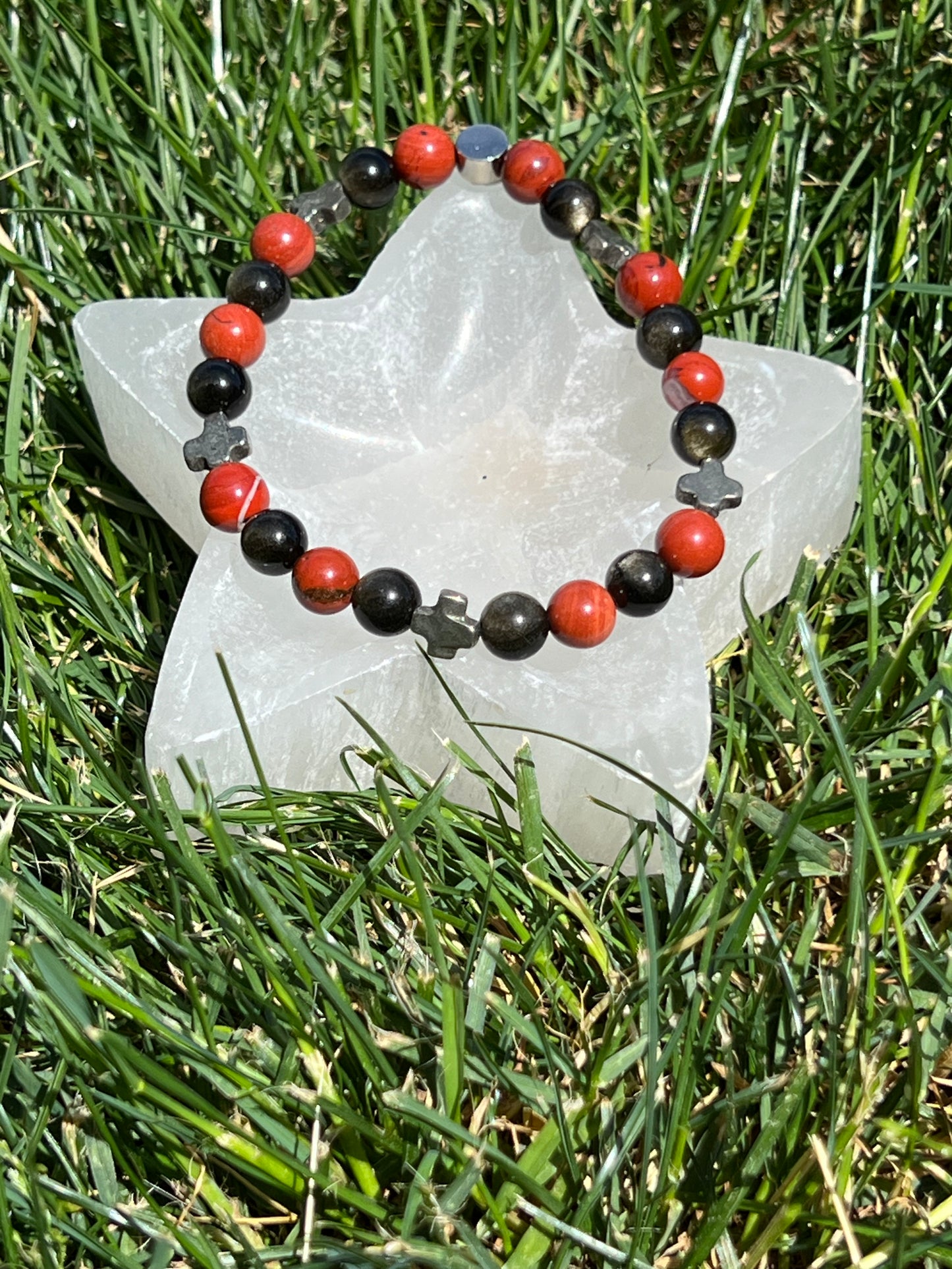 Red Jasper, Pyrite and Golden Obsidian ~ Artemis ~