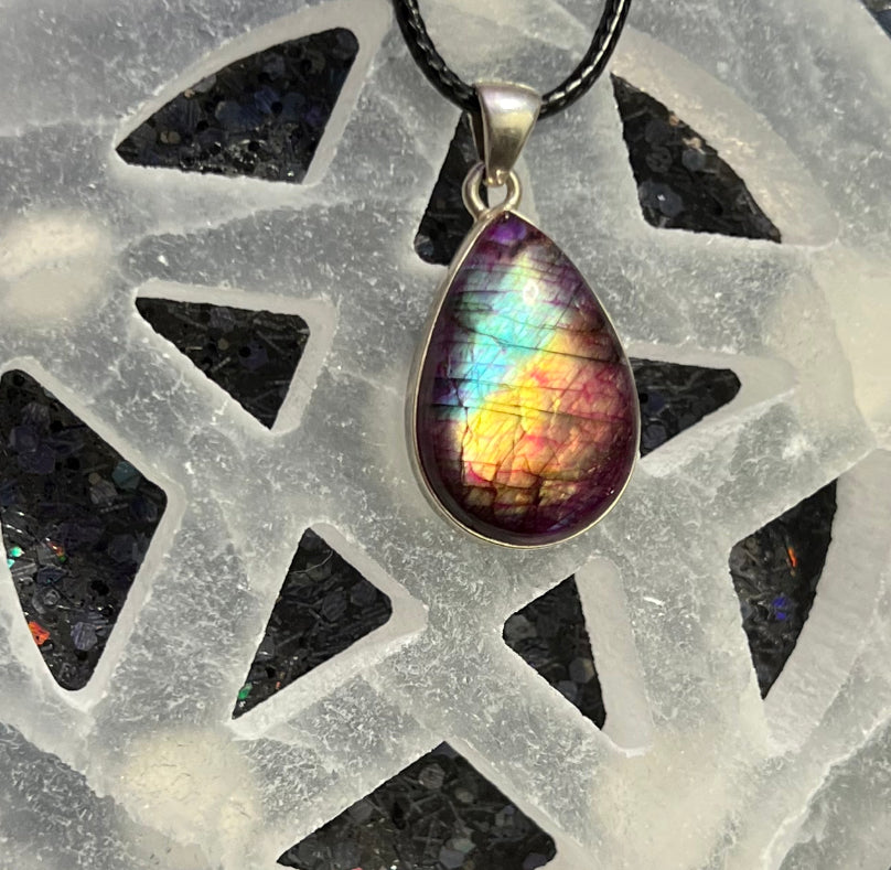 Labradorite Teardrop Pendant