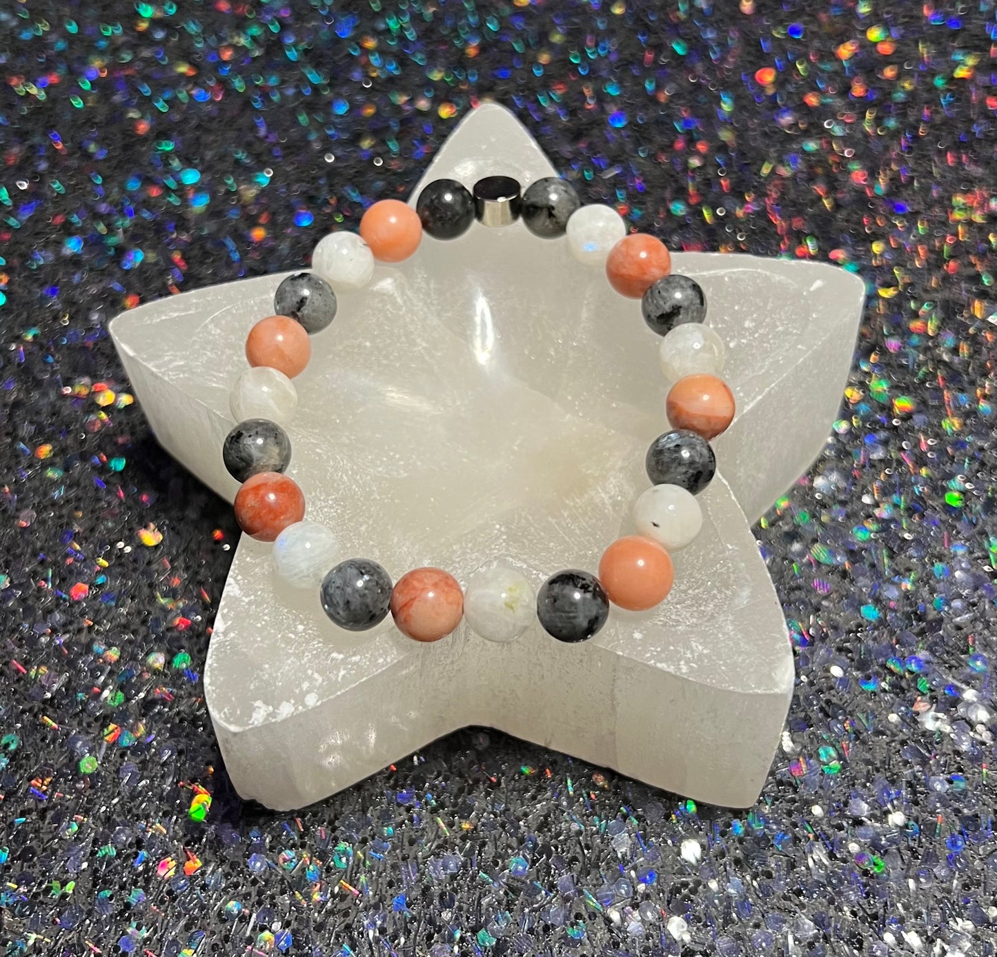 New Beginnings - Rainbow Moonstone, Pink Aventurine and Larvikite