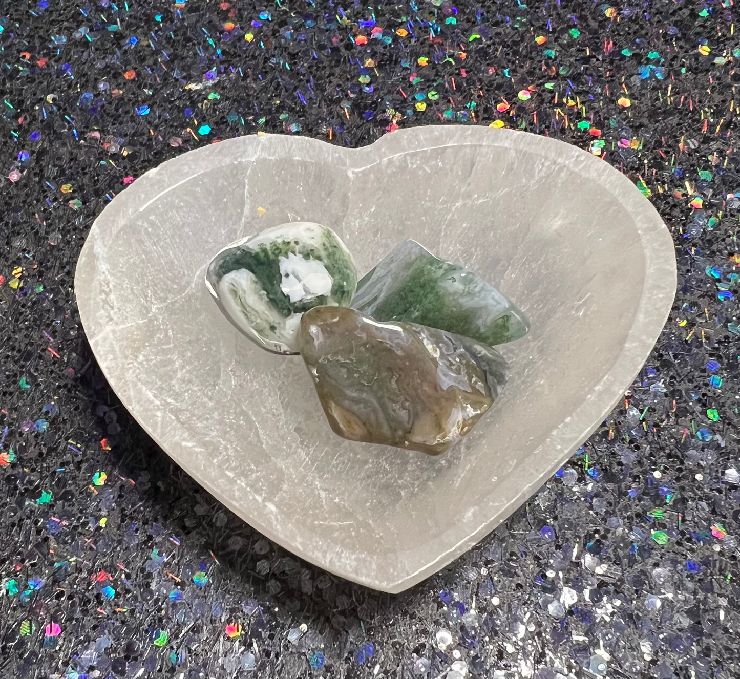 Moss Agate Medium Tumble