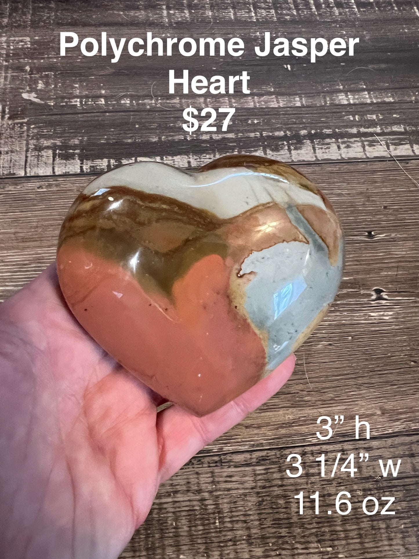 Polychrome Jasper Heart