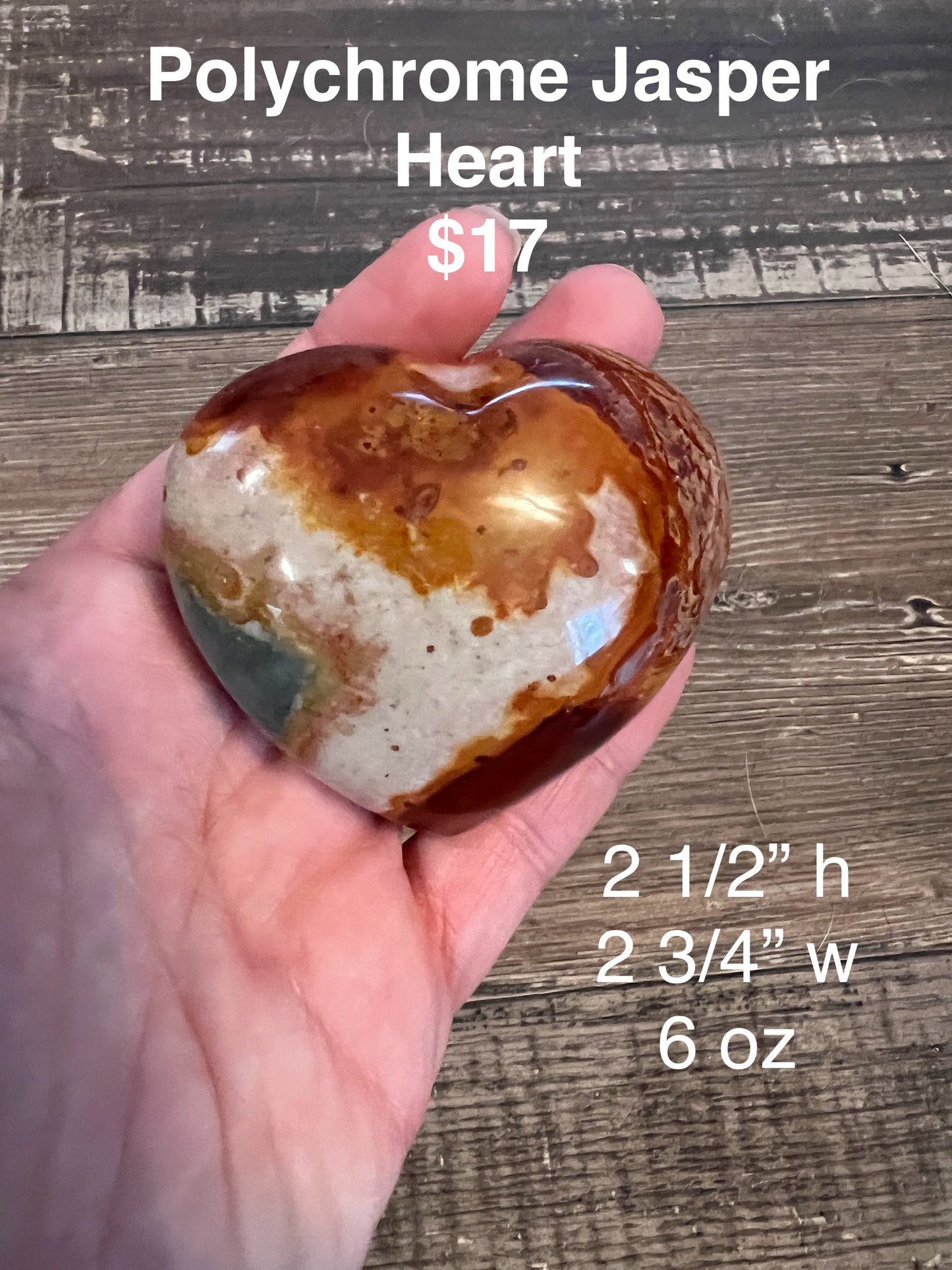 Polychrome Jasper Heart