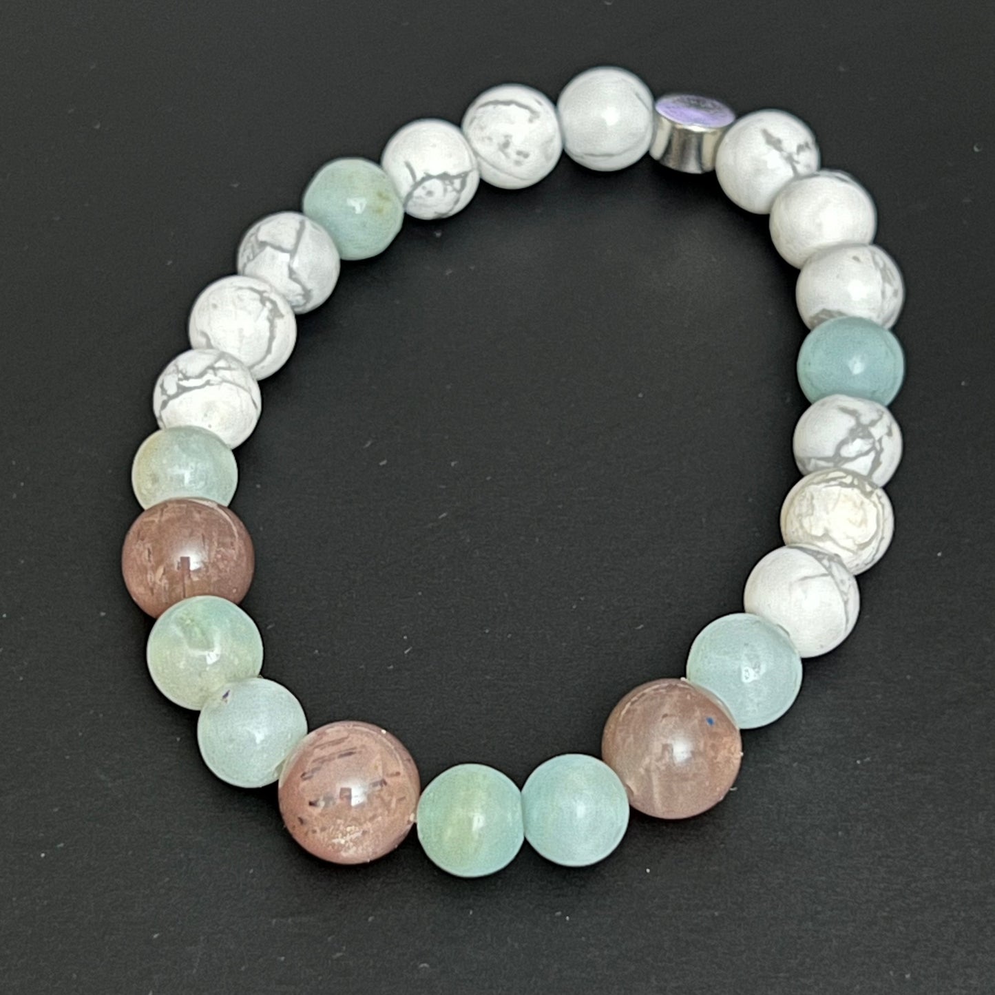 Amazonite, Sunstone and Howlite. ~  Isis  ~