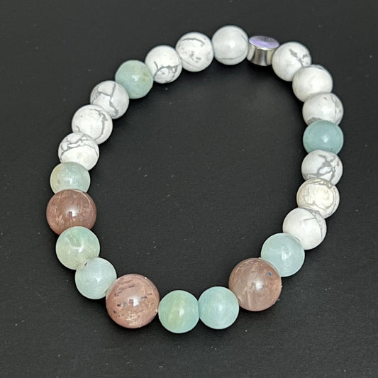 Amazonite, Sunstone and Howlite. ~ Isis ~