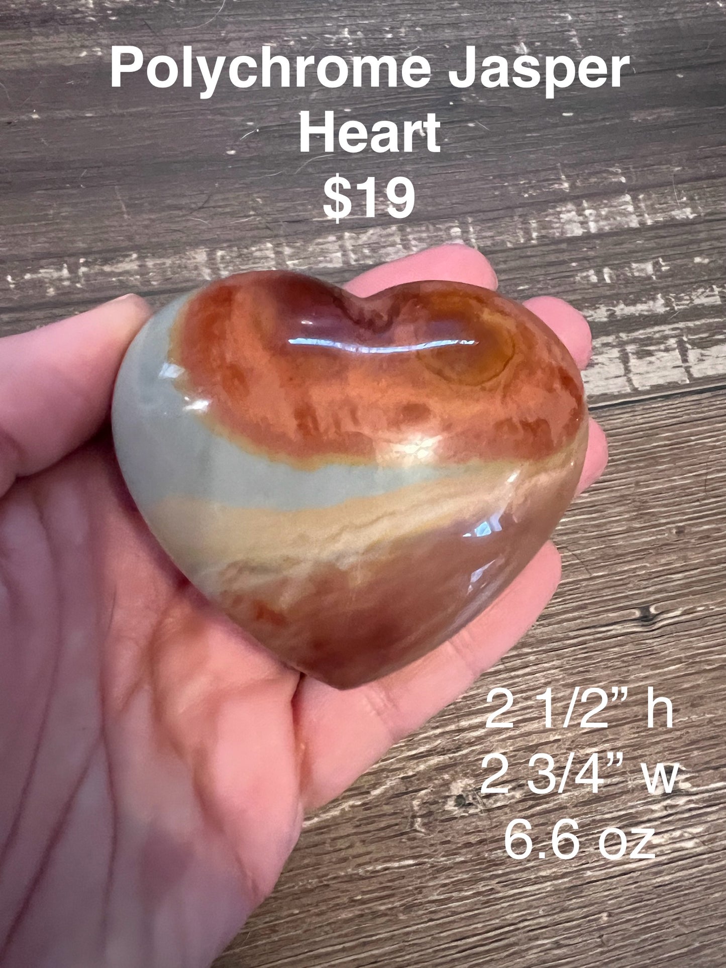 Polychrome Jasper Heart