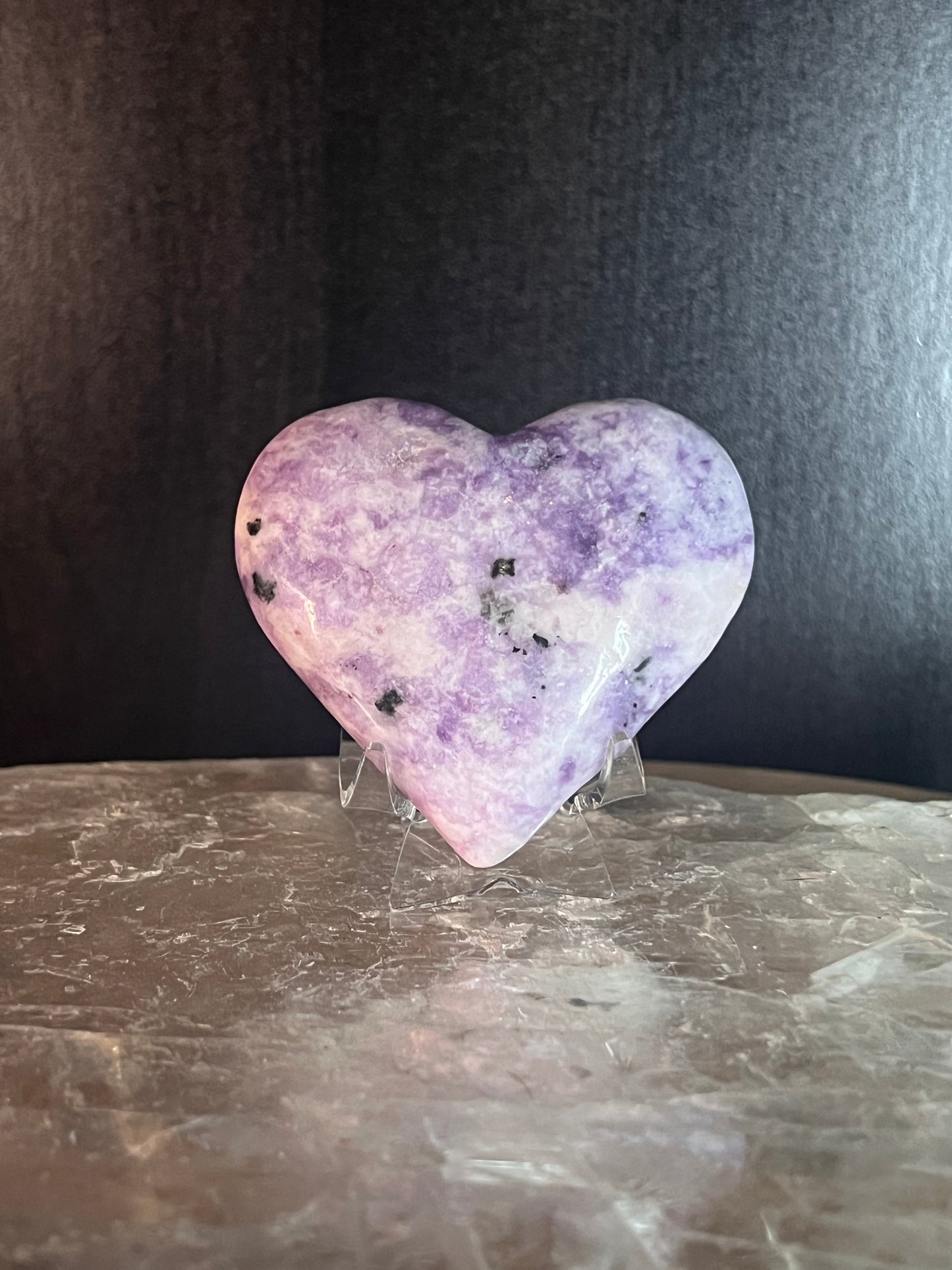 Lepidolite Heart