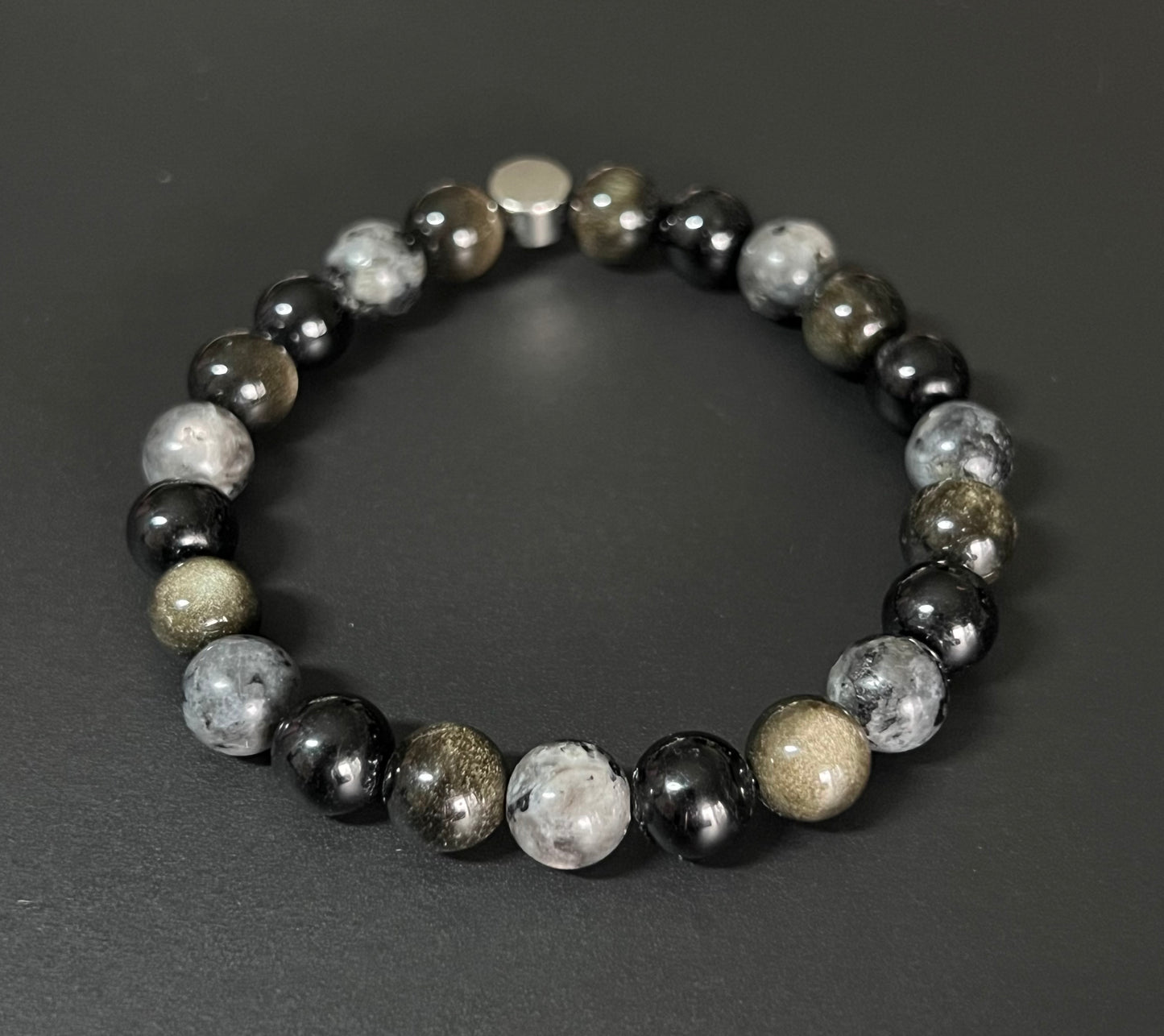 Keep Negativity Away - Golden Obsidian, Black Tourmaline and Larvikite