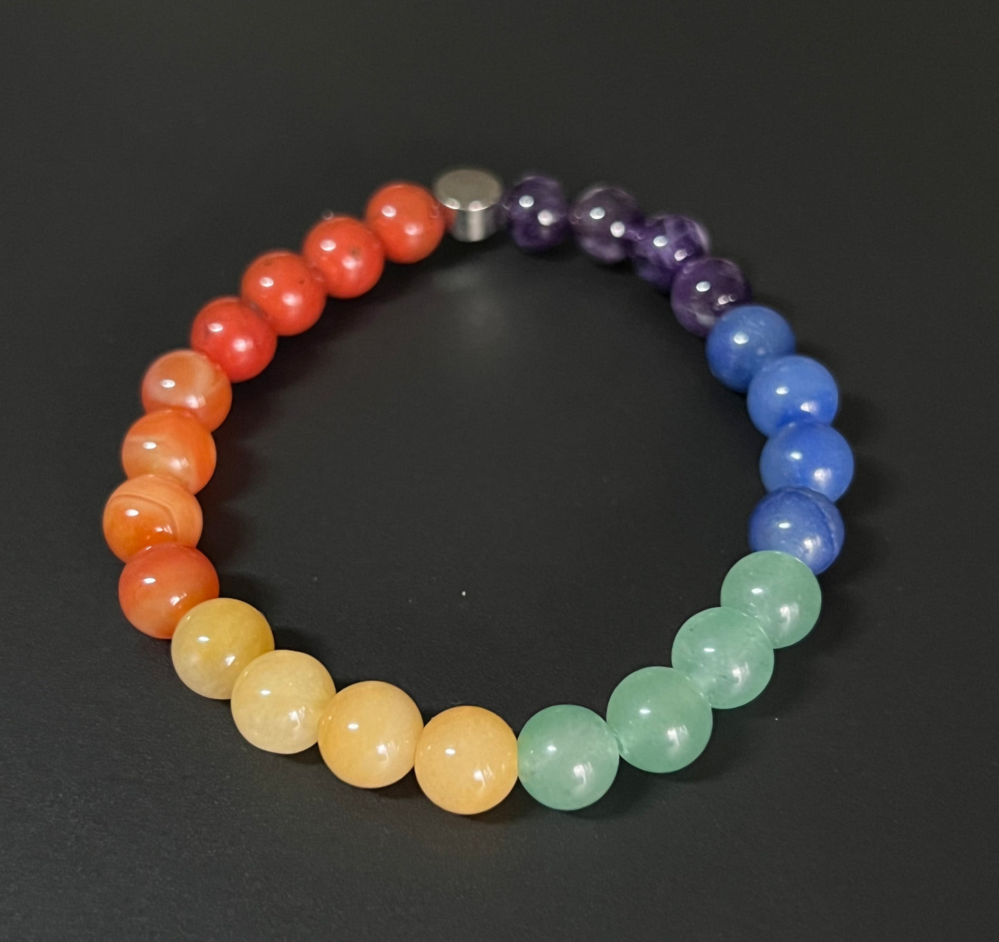 Chakra - Red Jasper, Carnelian, Yellow Aventurine, Green Aventurine, Blue Aventurine and Dream Amethyst