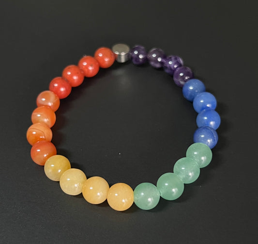 Chakra - Red Jasper, Carnelian, Yellow Aventurine, Green Aventurine, Blue Aventurine and Dream Amethyst