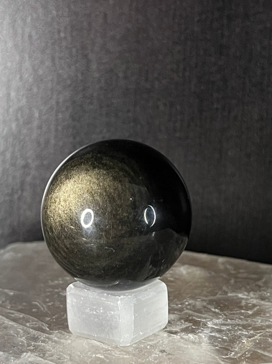 Golden Obsidian Sphere