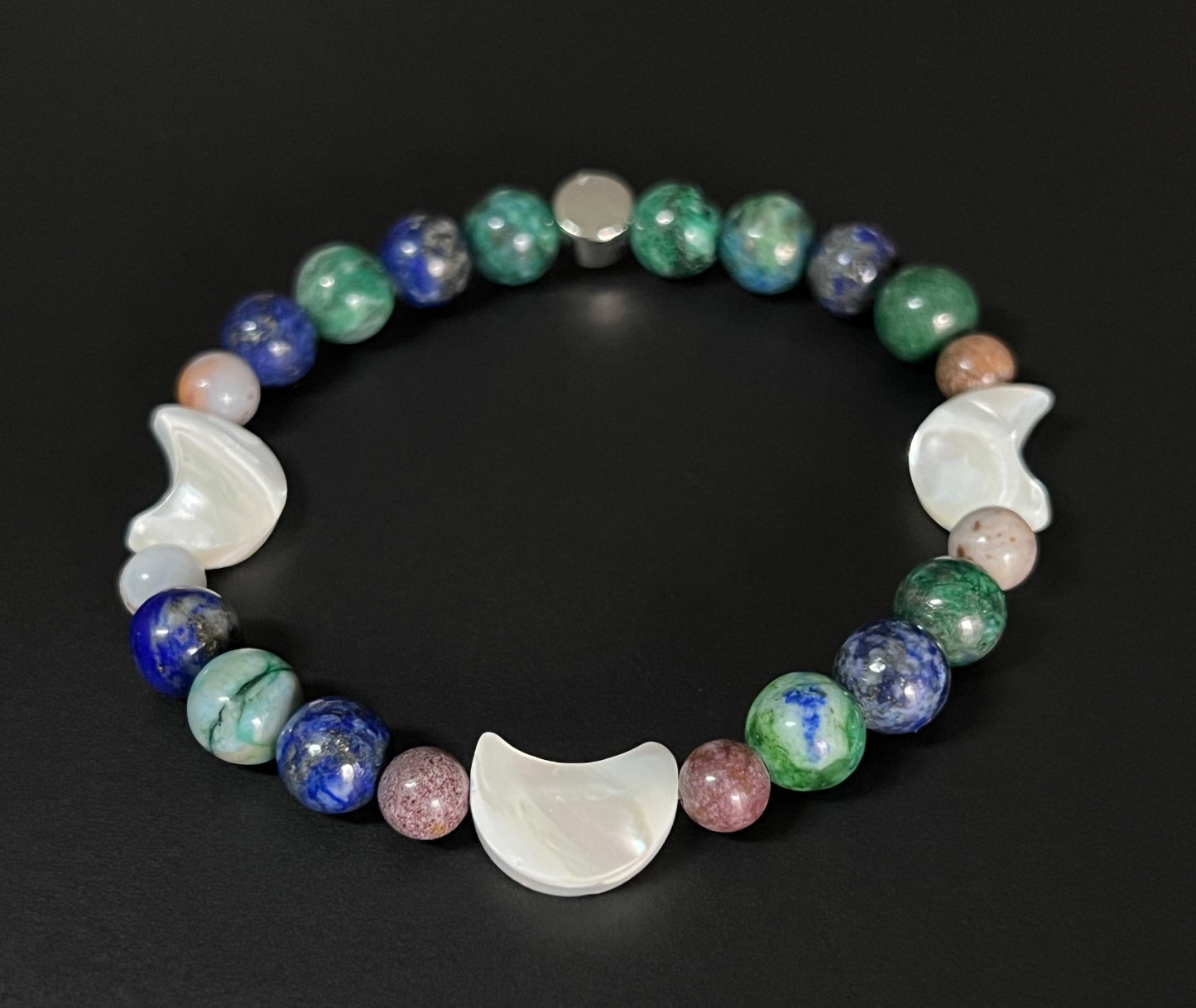 Mother of Pearl, Ocean Jasper, Lapis Lazuli and Chrysocolla