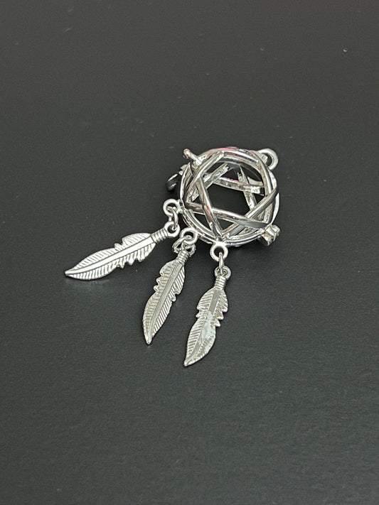 Open Dreamcatcher Cage Necklace