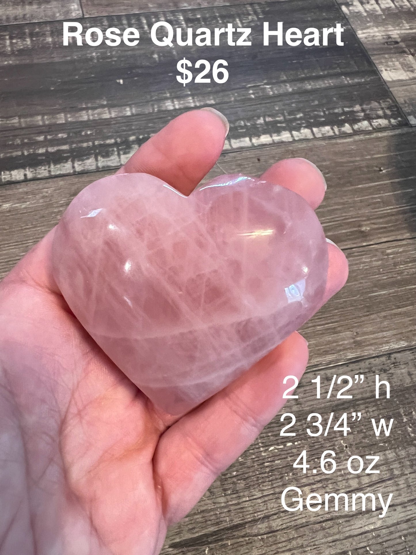 Rose Quartz Heart