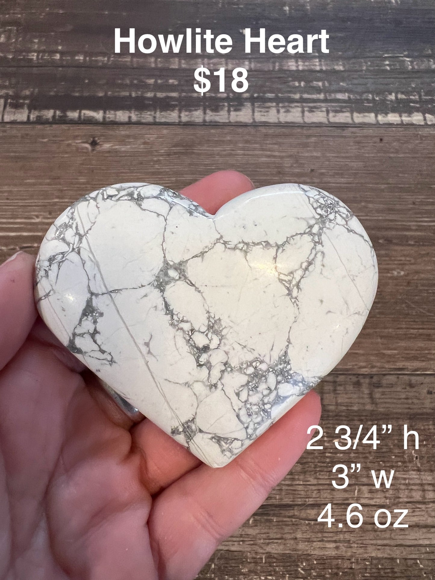Howlite Heart
