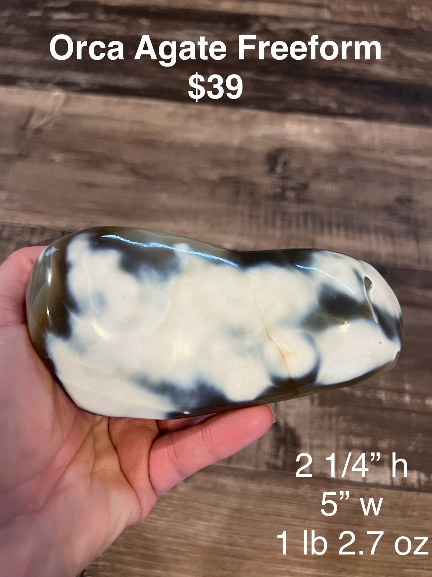 Orca Agate Freeform