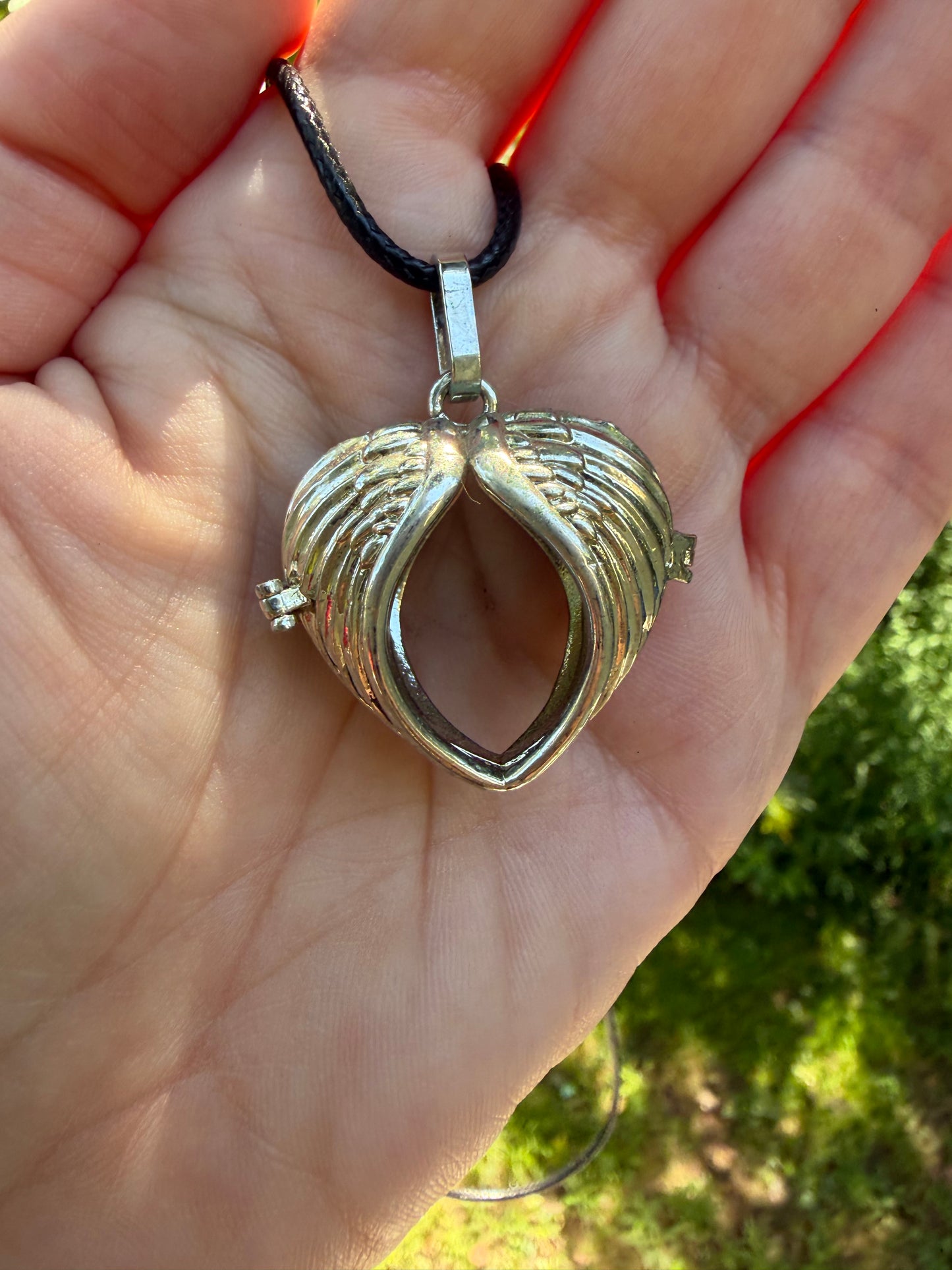 Angel Wing Interchangeable Cage Necklace