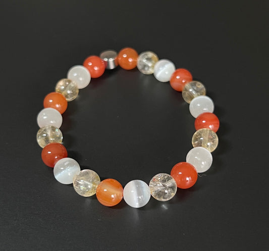 Level Up - Citrine, Carnelian and Satin Spar