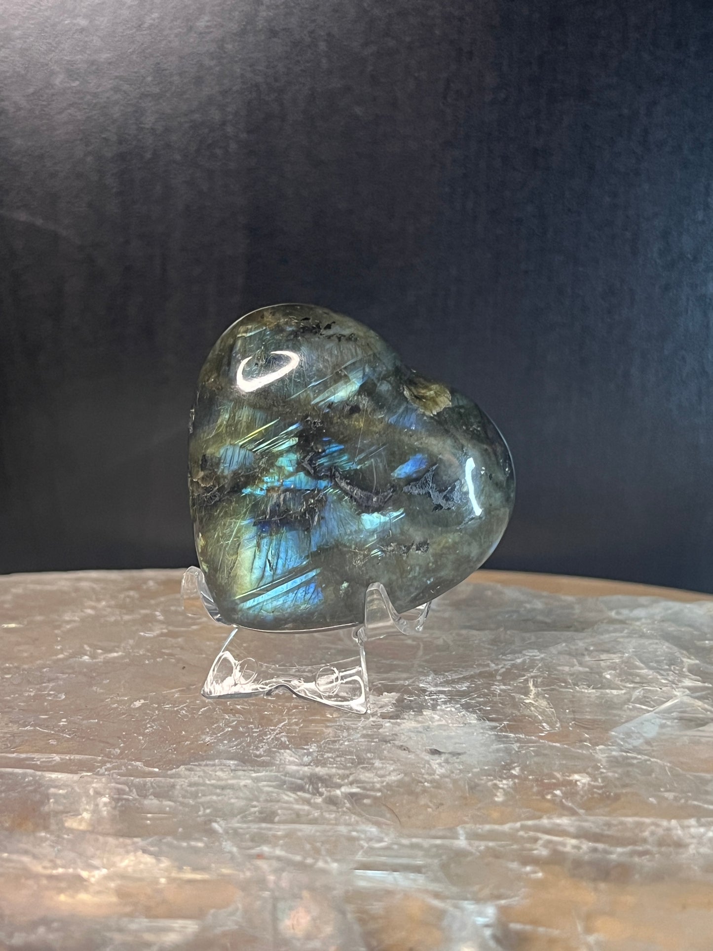 Labradorite Heart
