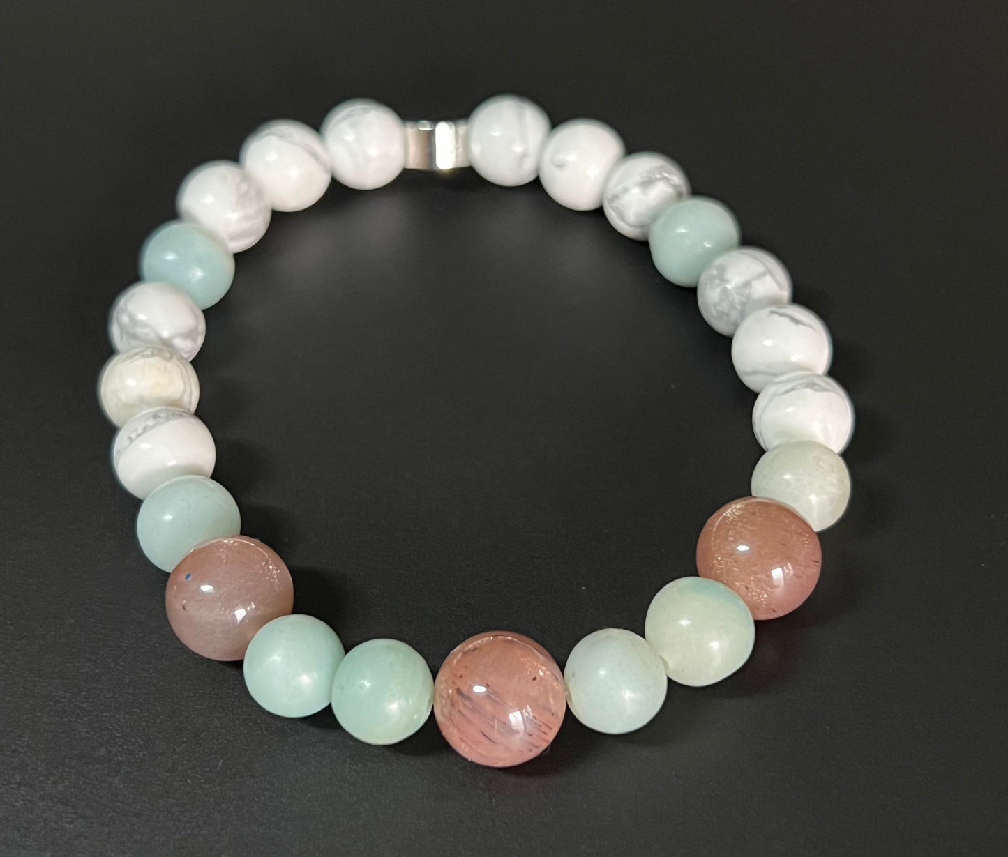 Amazonite, Sunstone and Howlite. ~  Isis  ~