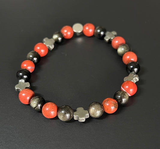 Red Jasper, Pyrite and Golden Obsidian ~ Artemis ~