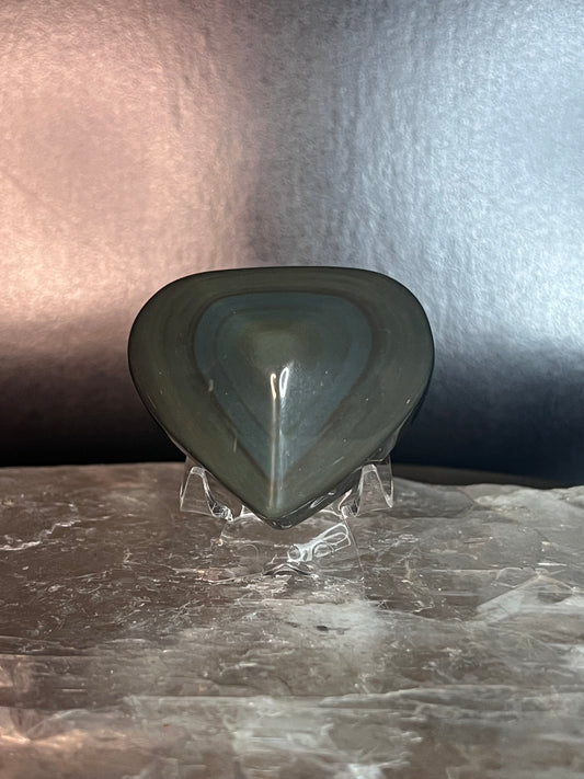 Rainbow Obsidian Heart