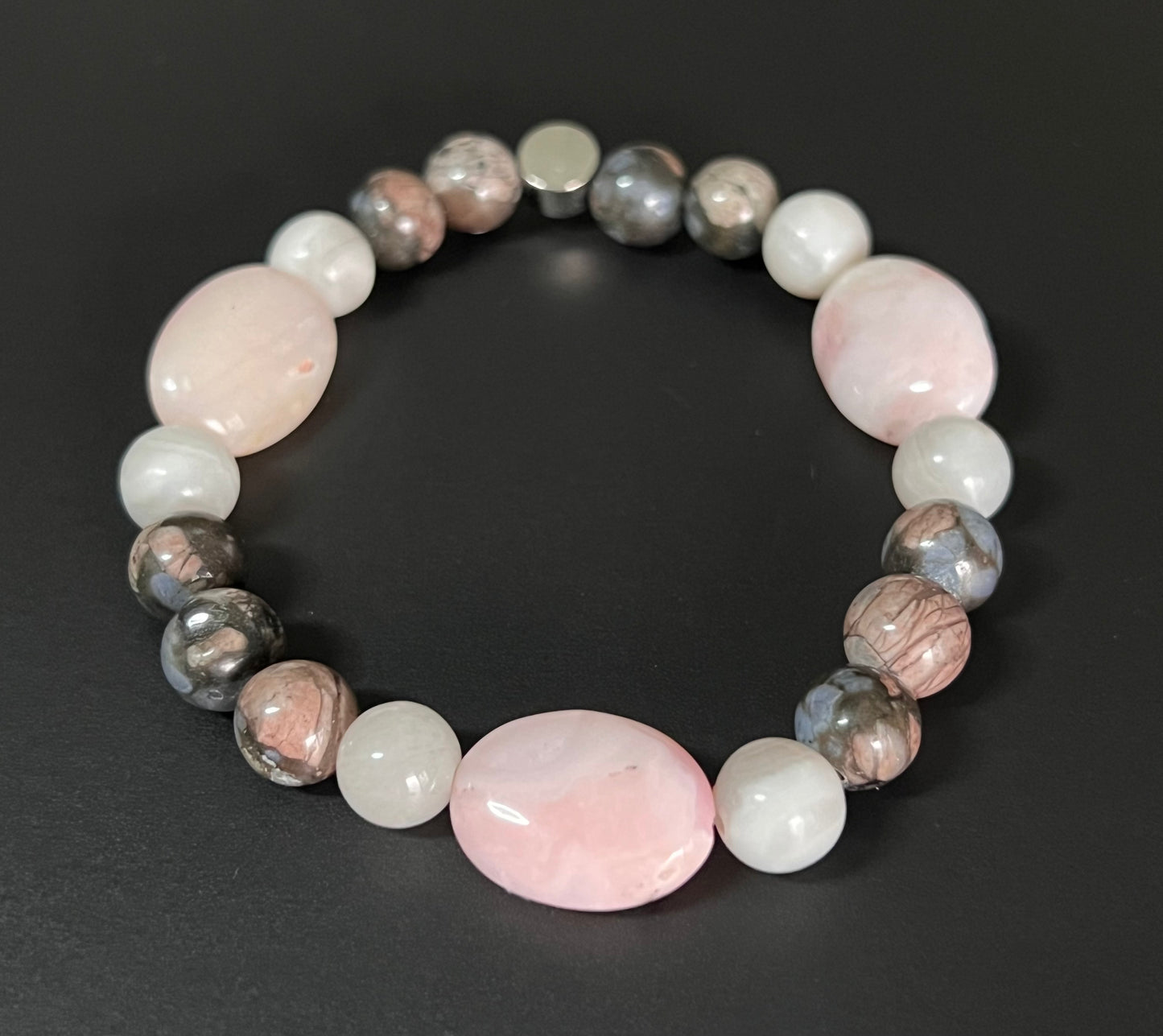 Pink Opal, Que Sera and White Lace Agate  ~  Aphrodite  ~