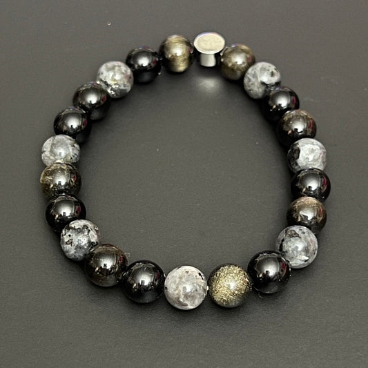 Keep Negativity Away - Golden Obsidian, Black Tourmaline and Larvikite