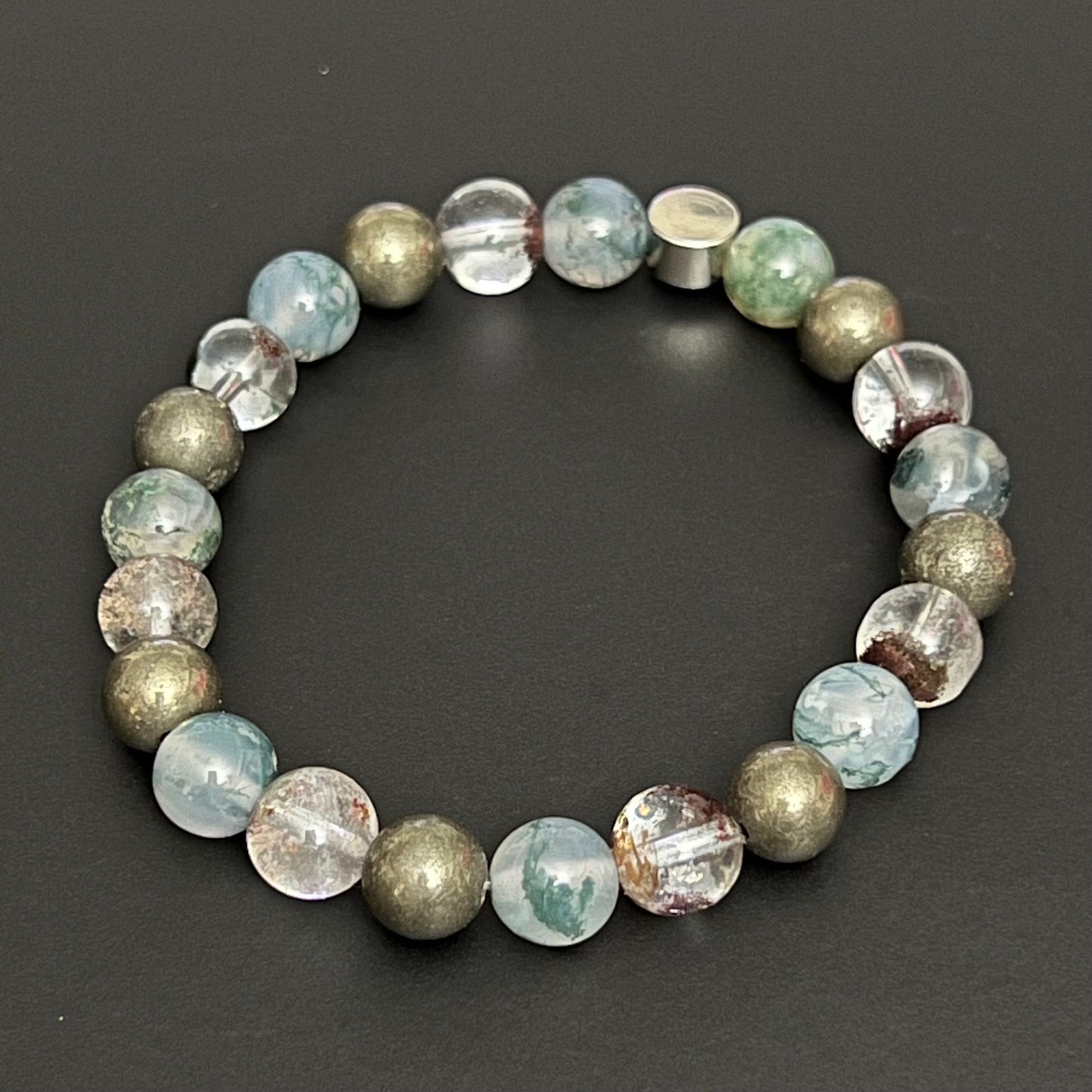 Unstoppable - Garden Quartz, Moss Agate and Pyrite