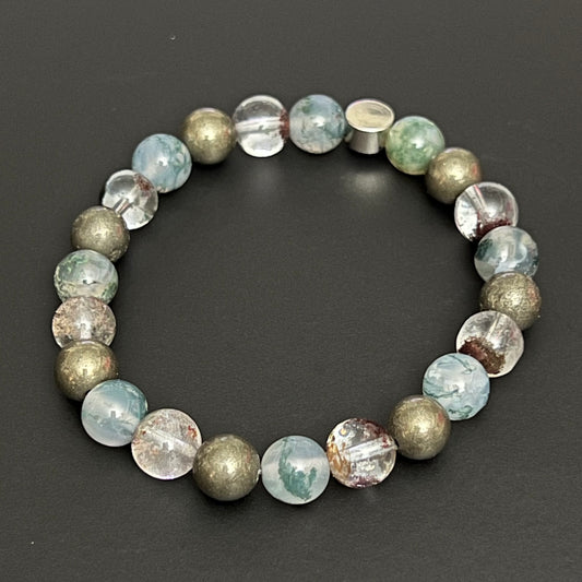 Unstoppable - Garden Quartz, Moss Agate and Pyrite