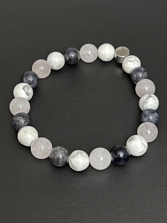 Peaceful Sleep - Rose Quartz, Howlite and Iolite
