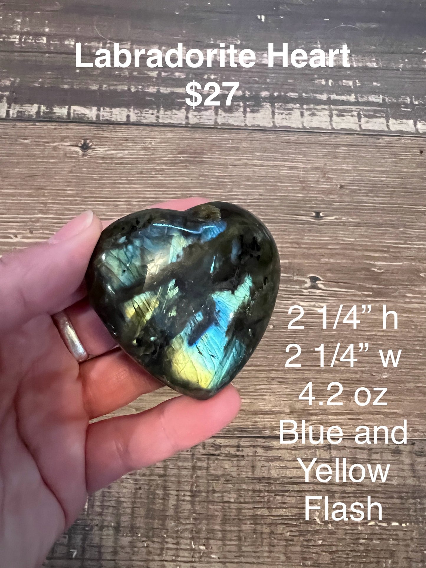 Labradorite Heart