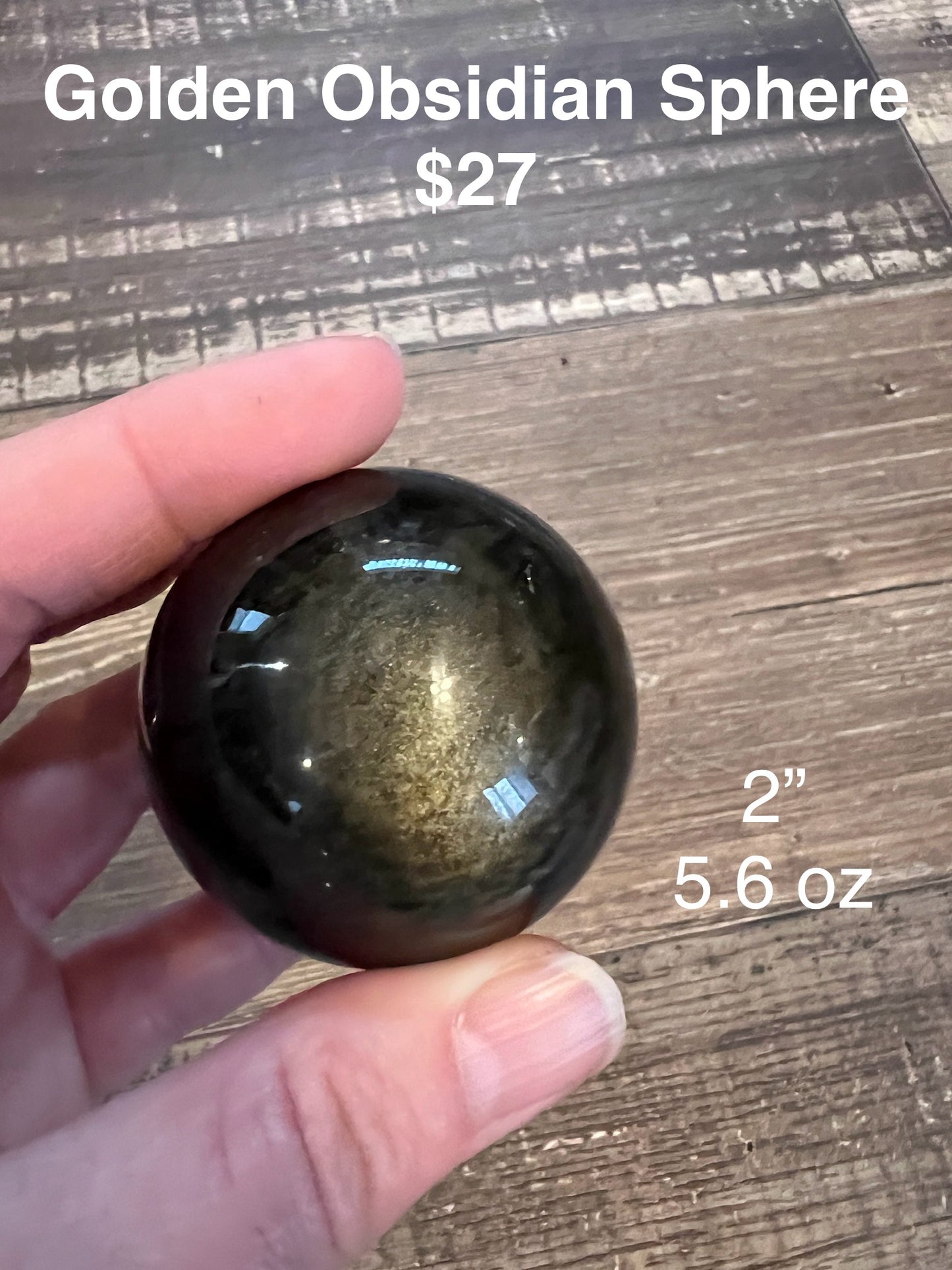 Golden Obsidian Sphere
