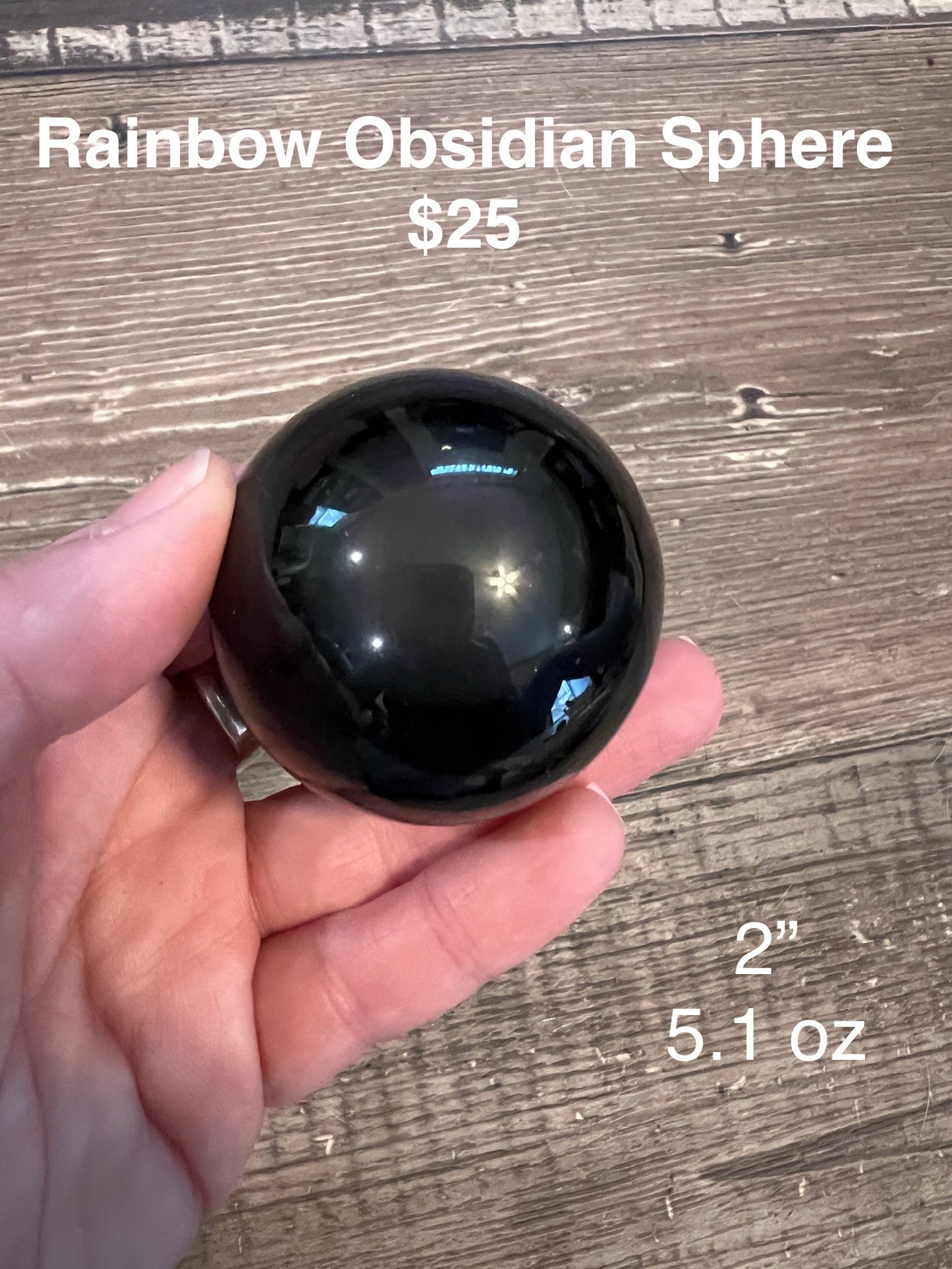 Rainbow Obsidian Sphere