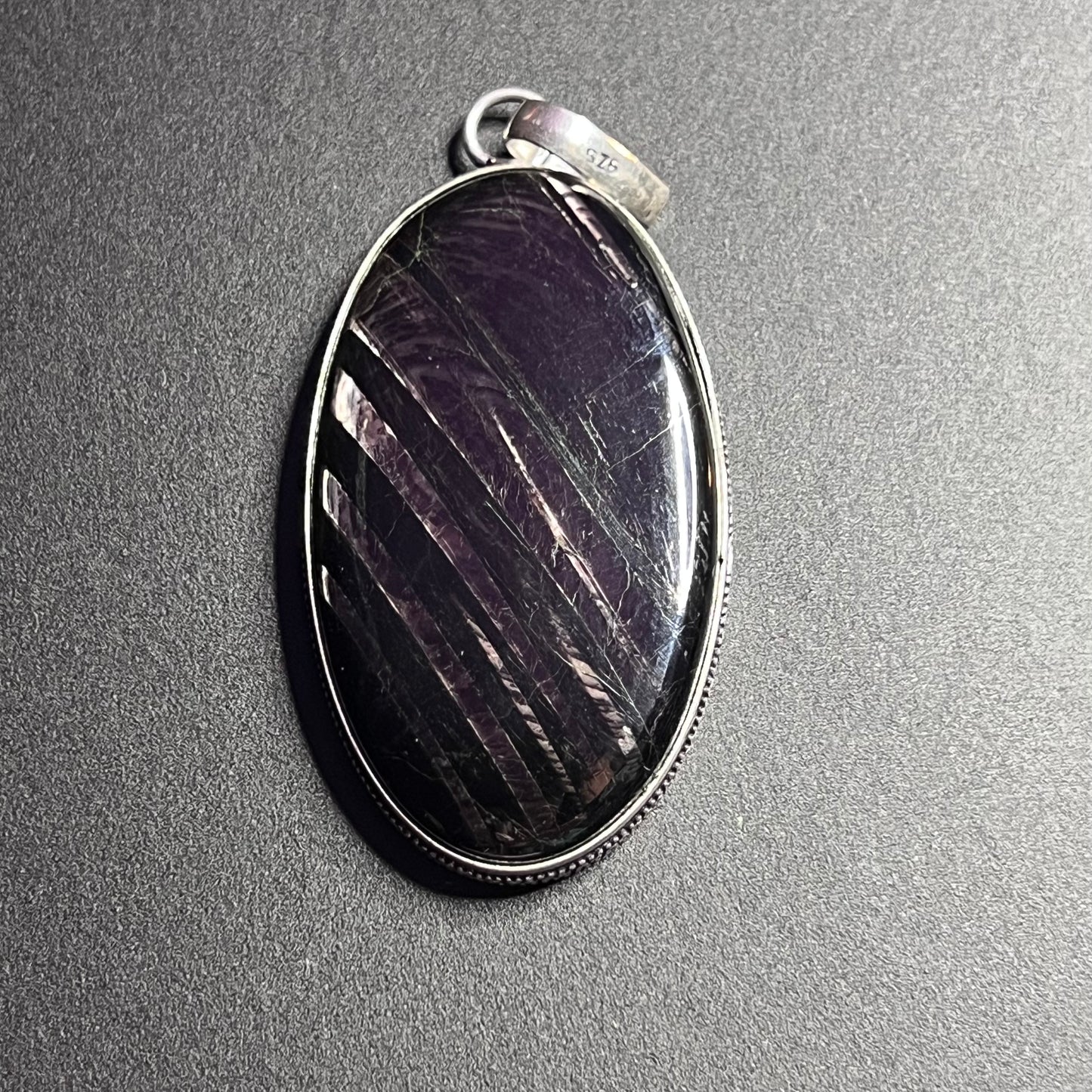 Hypersthene Large Oval Pendant