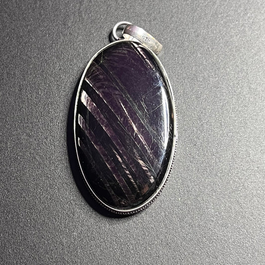 Hypersthene Large Oval Pendant