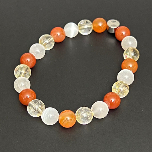 Level Up - Citrine, Carnelian and Satin Spar