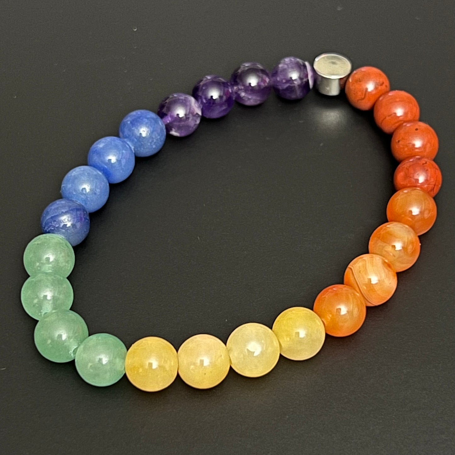 Chakra - Red Jasper, Carnelian, Yellow Aventurine, Green Aventurine, Blue Aventurine and Dream Amethyst