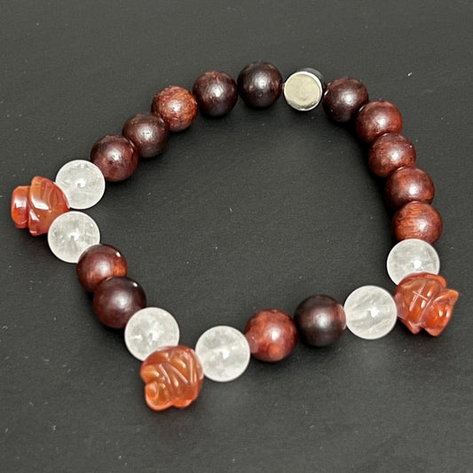 Rosewood, Red Agate and Angola Quartz ~ Venus ~