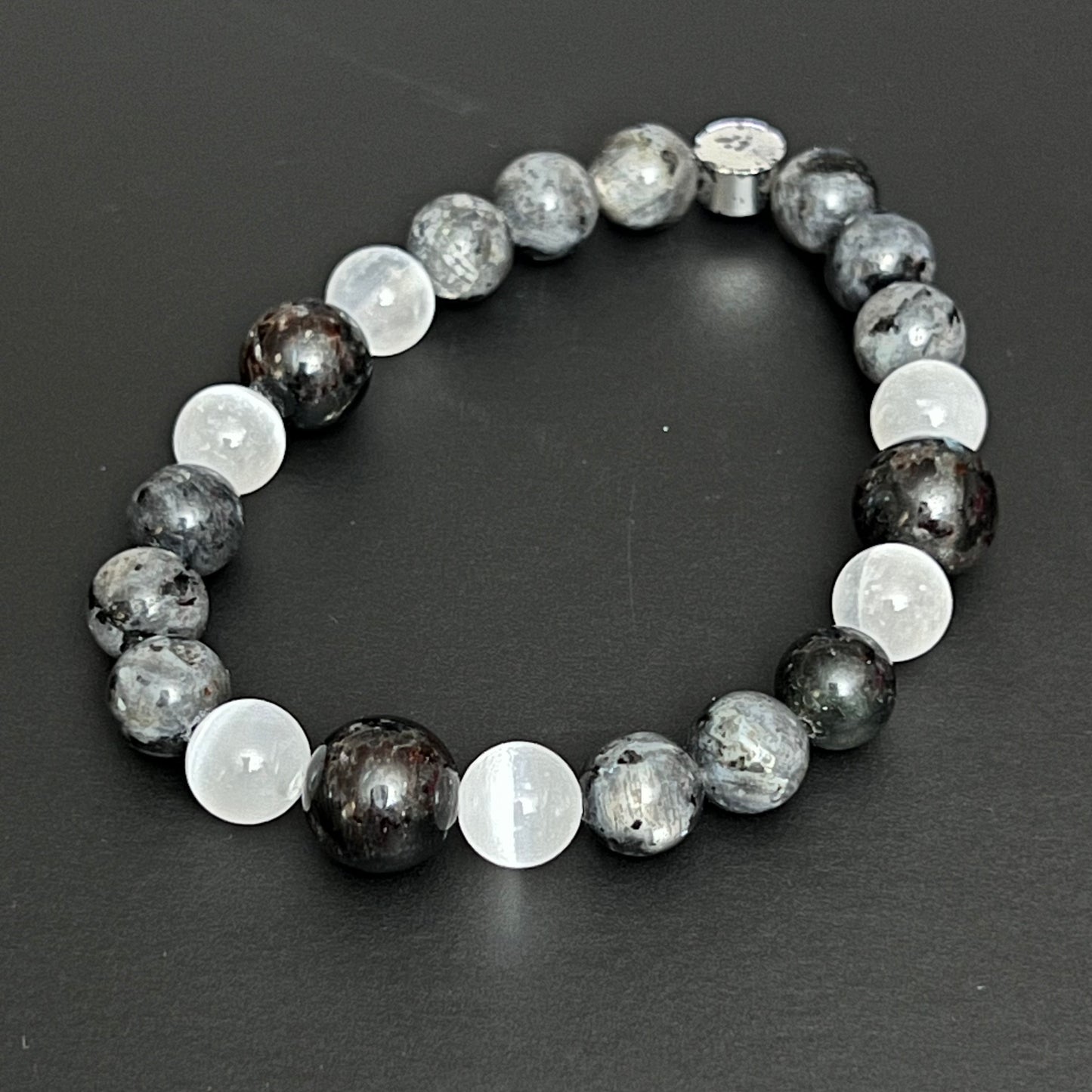 Arfvedsonite, Satin Spar and Larvikite   ~  Hecate  ~