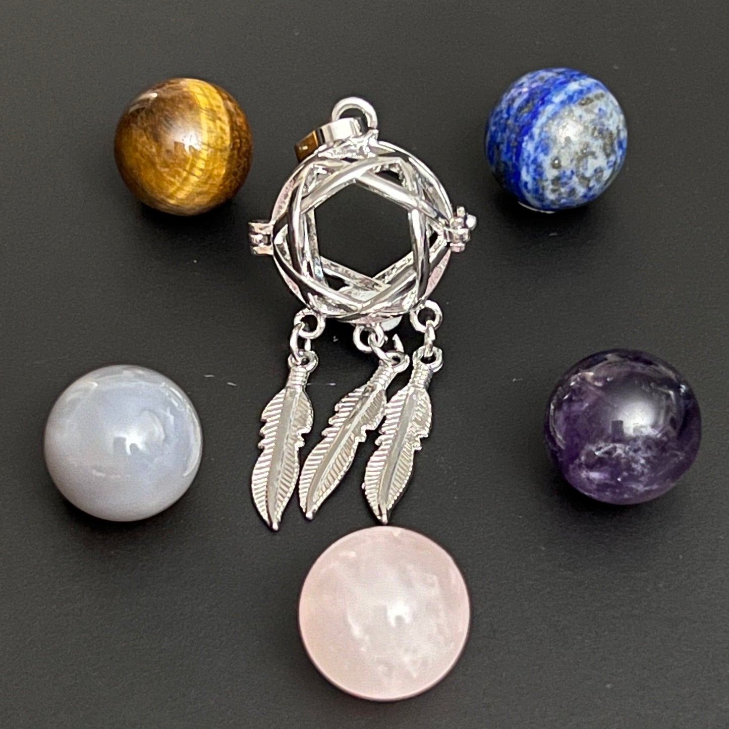 Open Dreamcatcher Cage Necklace