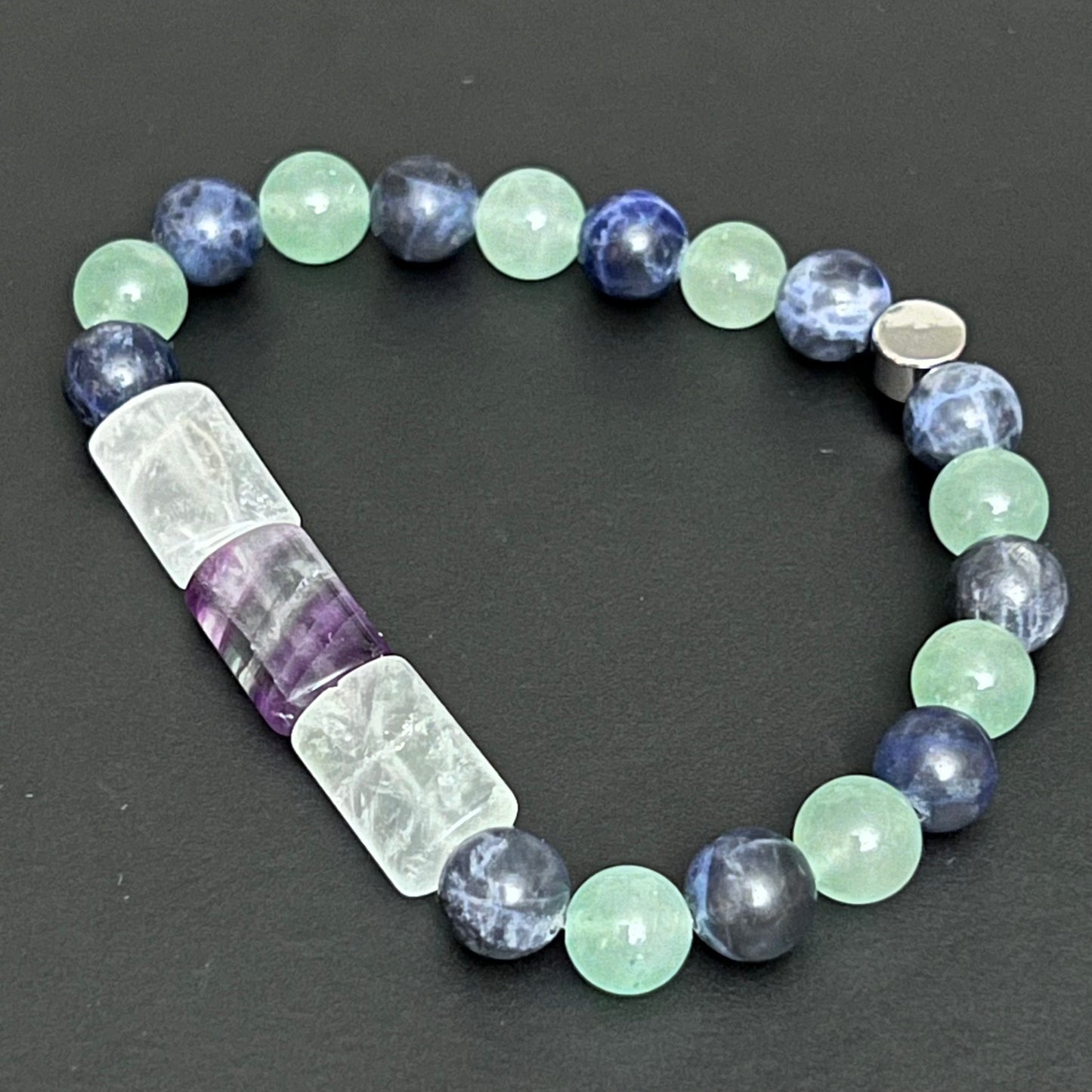 Rainbow Fluorite, Green Aventurine and Sodalite   ~  Gaia  ~