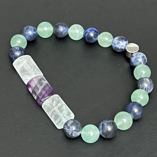 Rainbow Fluorite, Green Aventurine and Sodalite   ~  Gaia  ~