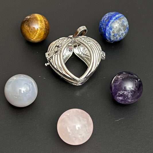 Angel Wing Interchangeable Cage Necklace