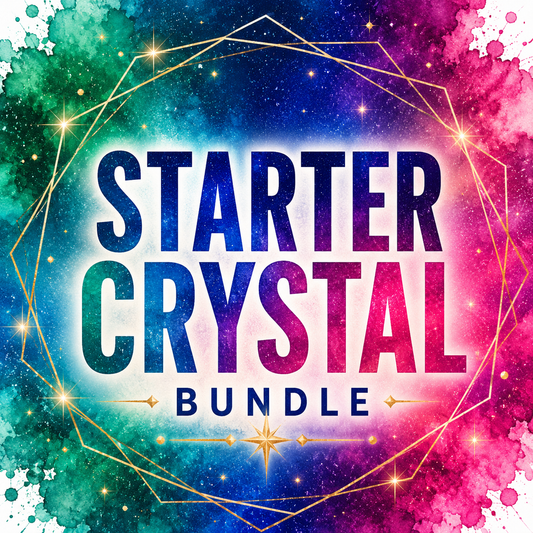 Starter Crystal Bundle ~ Satin Spar, Black Tourmaline, Smoky Quartz, Blue Kyanite, Clear Quartz