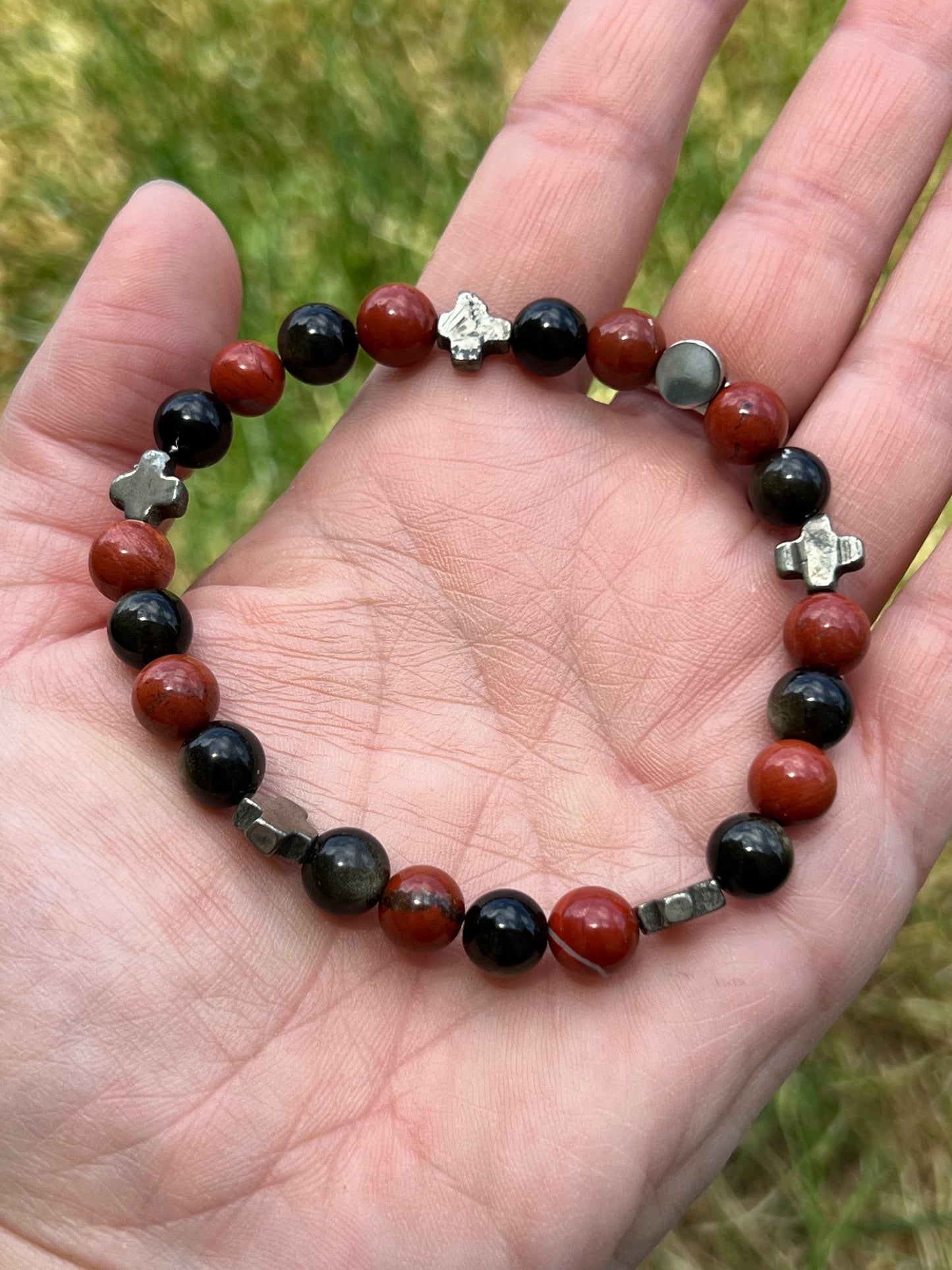 Red Jasper, Pyrite and Golden Obsidian   ~  Artemis  ~