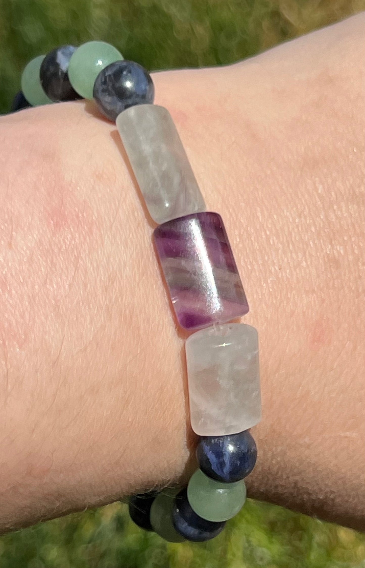 Rainbow Fluorite, Green Aventurine and Sodalite   ~  Gaia  ~