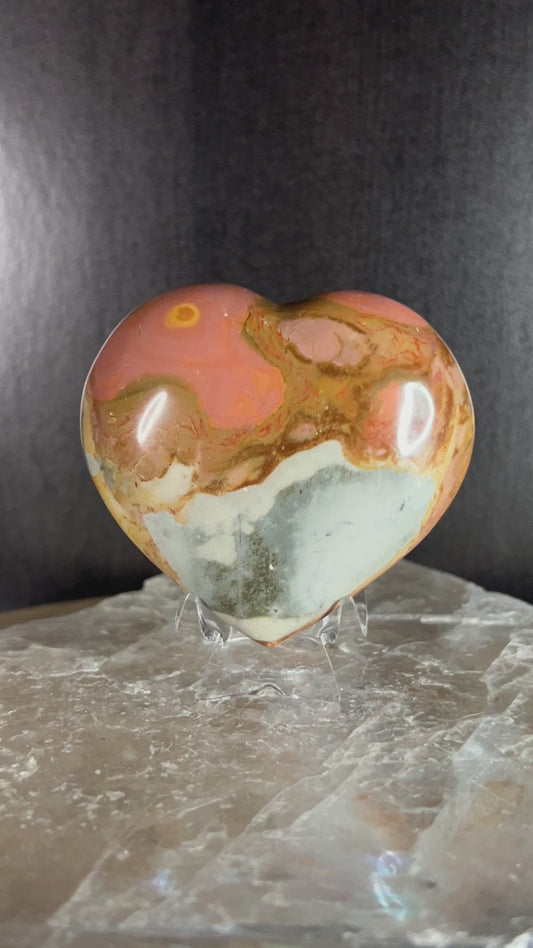Polychrome Jasper Heart