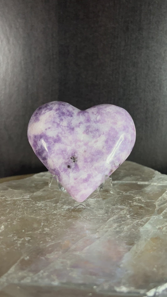 Lepidolite Heart