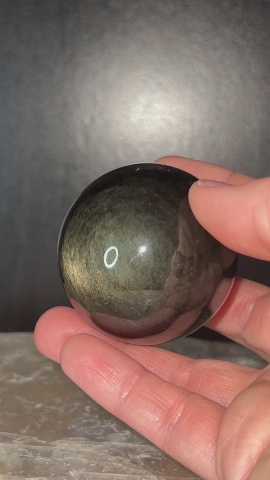 Golden Obsidian Sphere