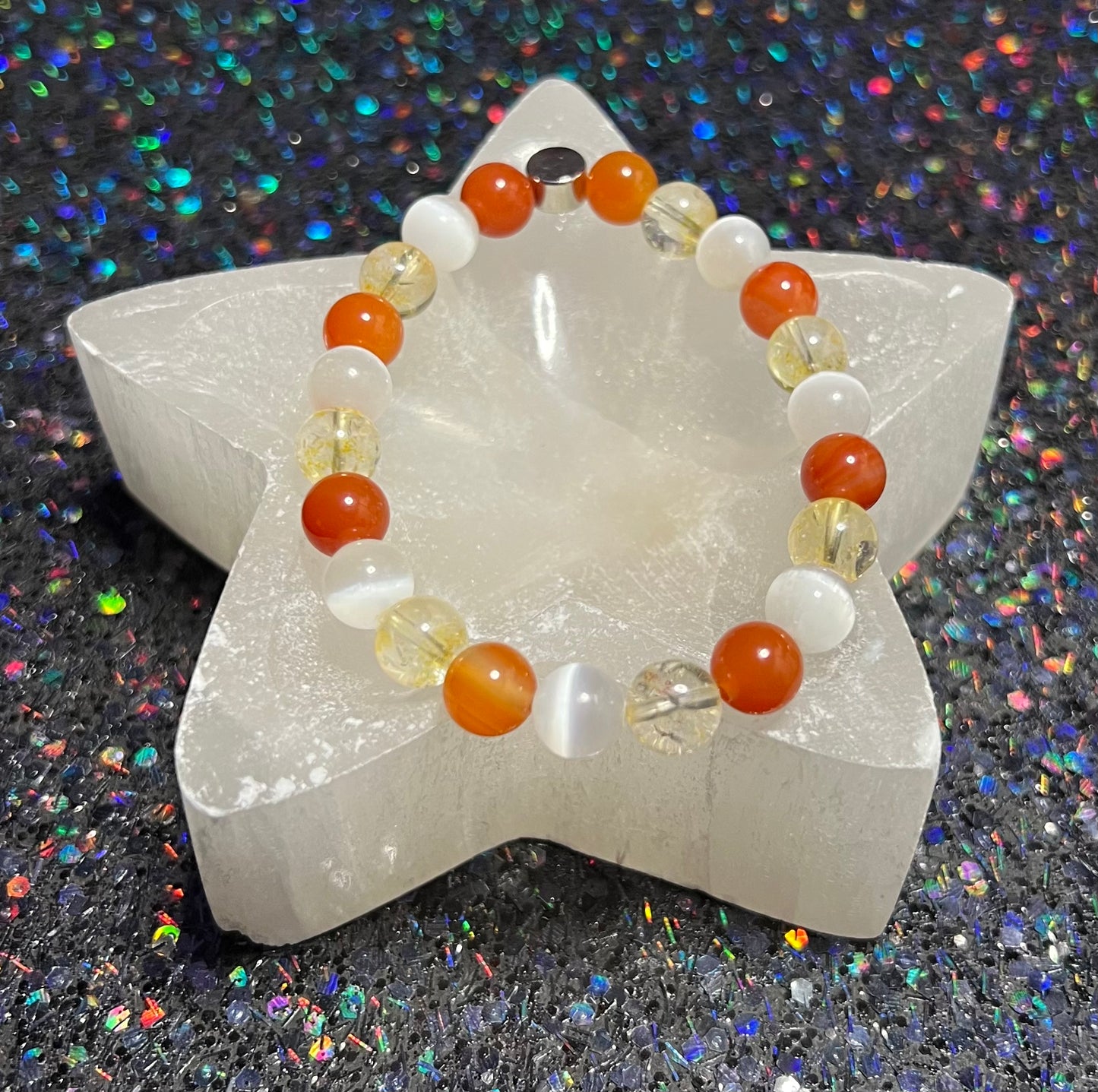 Level Up - Citrine, Carnelian and Satin Spar